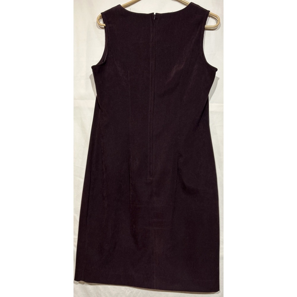 Event 90's Shift Dress Purple Velveteen Knee Length Sz 8 - Picture 5 of 7